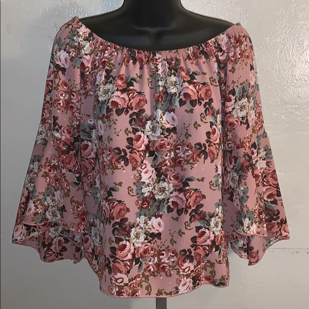 Adorable Off The Shoulder Floral Top